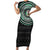 Nigeria Short Sleeve Bodycon Dress African Tribal Pattern