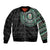 Nigeria Sleeve Zip Bomber Jacket African Tribal Pattern