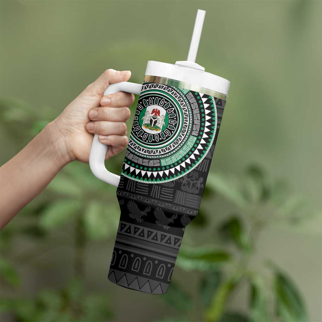 Nigeria Tumbler With Handle African Tribal Pattern