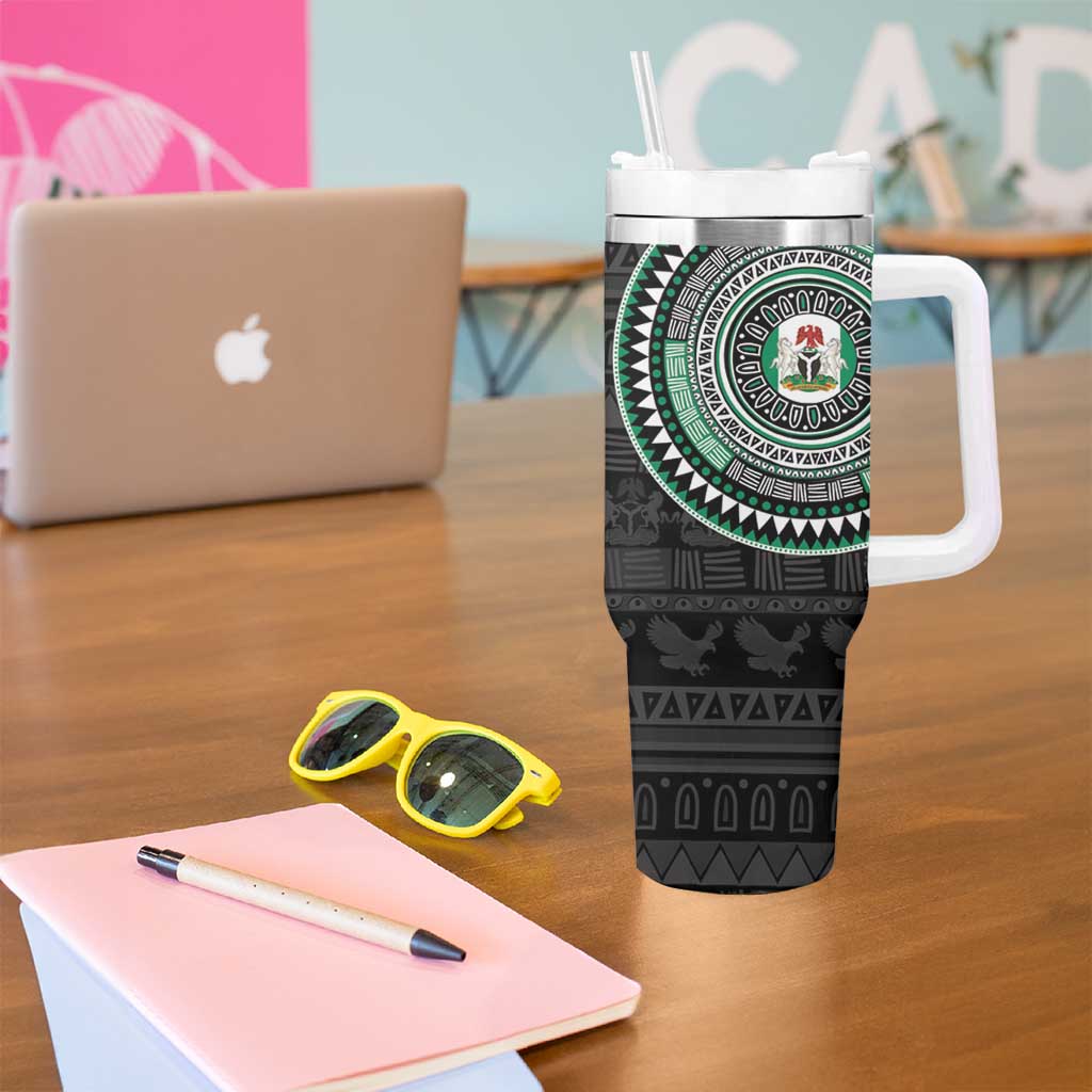 Nigeria Tumbler With Handle African Tribal Pattern