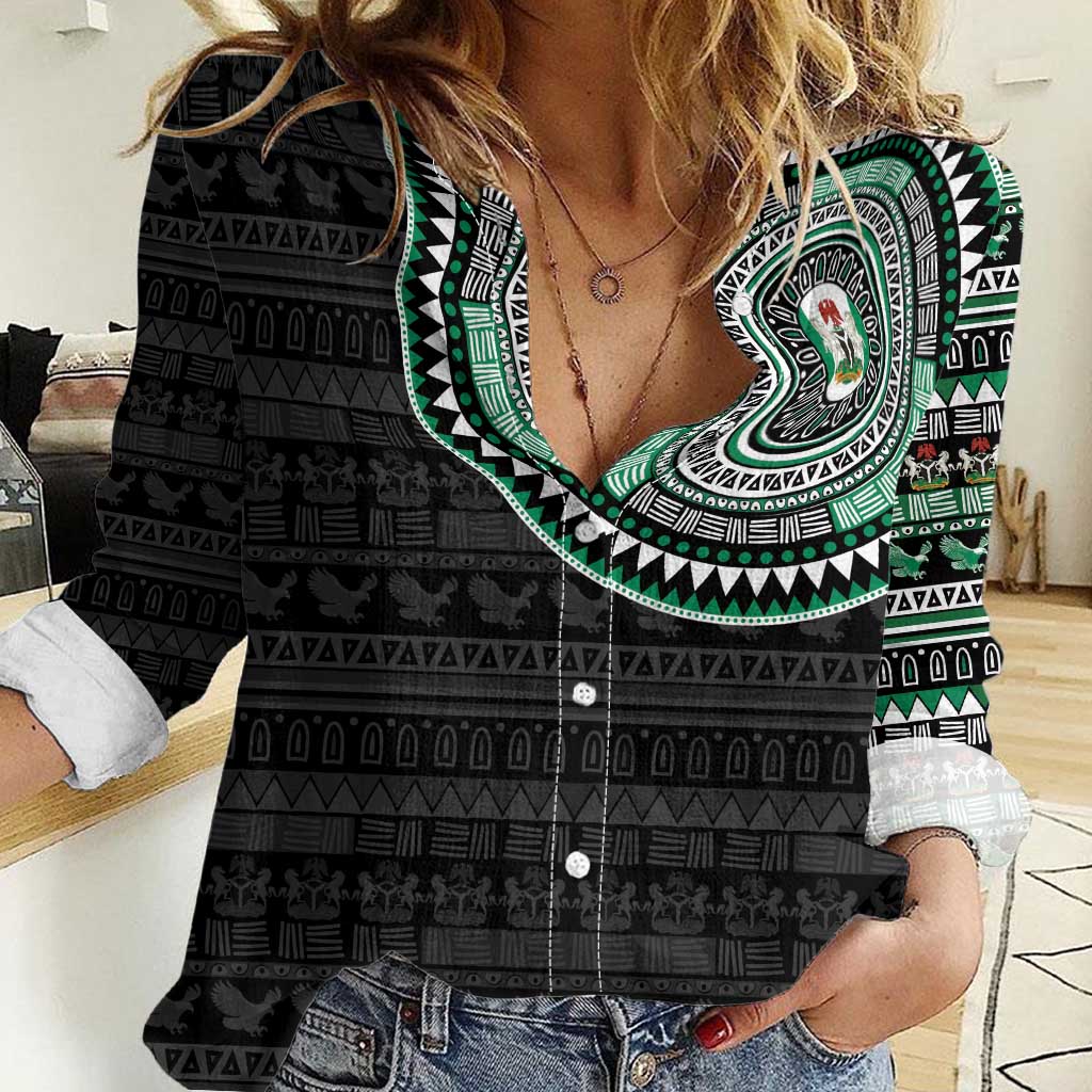 Nigeria Women Casual Shirt African Tribal Pattern