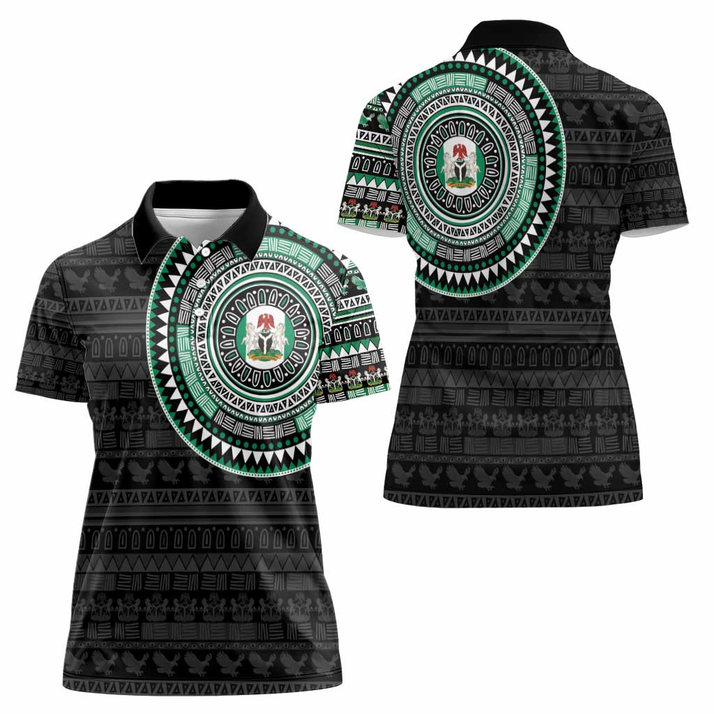 Nigeria Women Polo Shirt African Tribal Pattern