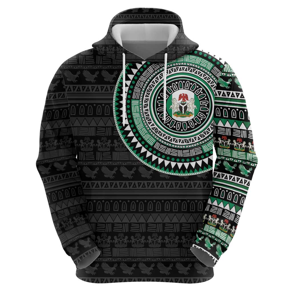 Nigeria Zip Hoodie African Tribal Pattern