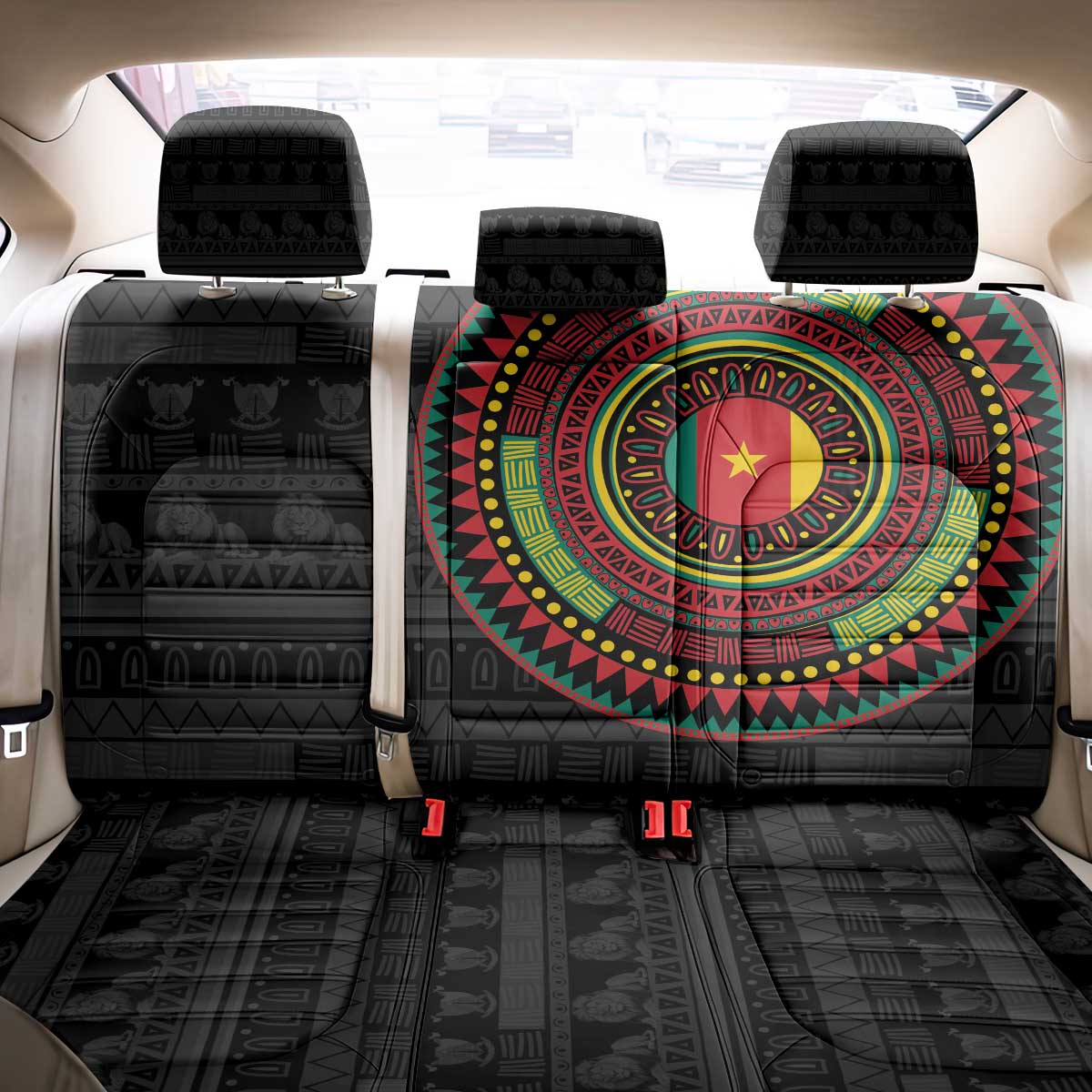 Cameroon Back Car Seat Cover African Tribal Pattern