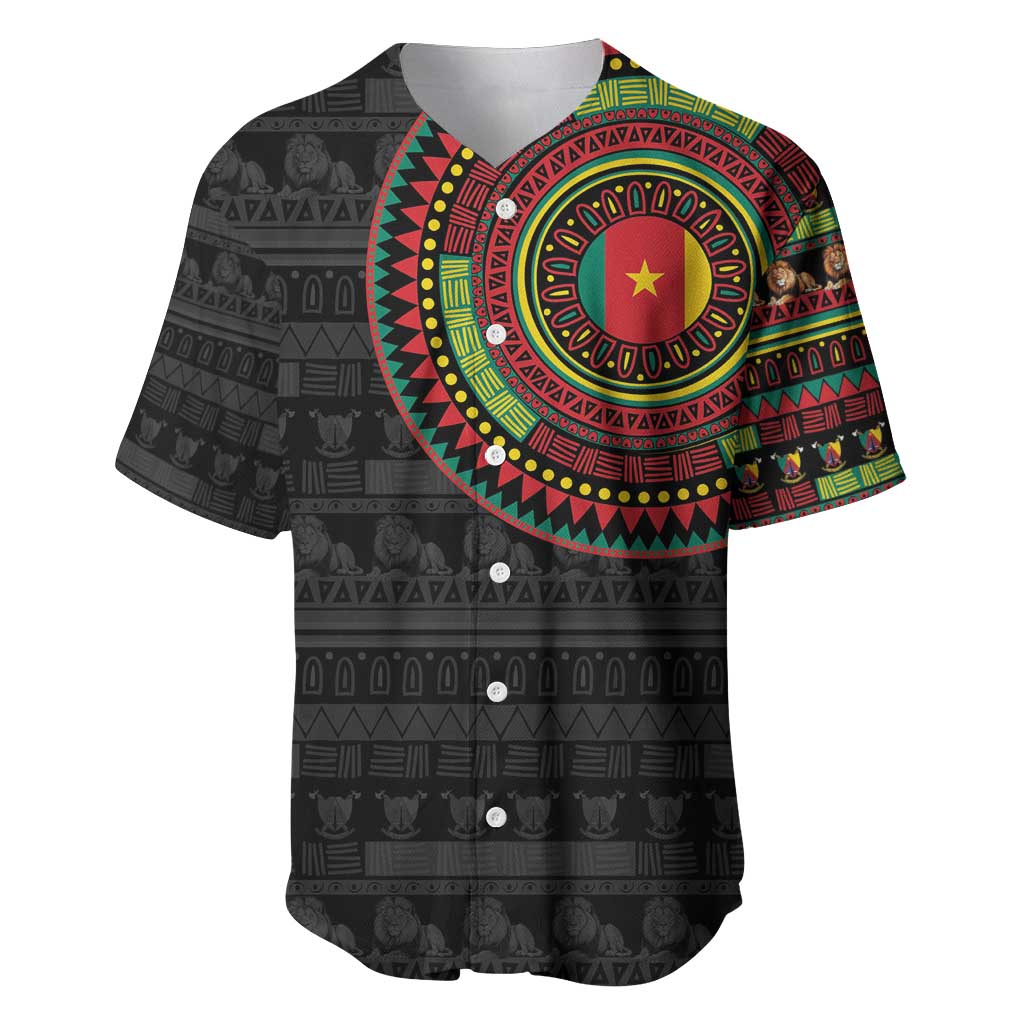 Cameroon Baseball Jersey African Tribal Pattern