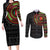 Cameroon Couples Matching Long Sleeve Bodycon Dress and Long Sleeve Button Shirt African Tribal Pattern