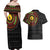 Cameroon Couples Matching Off Shoulder Maxi Dress and Hawaiian Shirt African Tribal Pattern