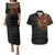Cameroon Couples Matching Puletasi and Hawaiian Shirt African Tribal Pattern