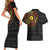 Cameroon Couples Matching Short Sleeve Bodycon Dress and Hawaiian Shirt African Tribal Pattern