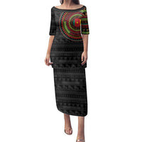 Cameroon Family Matching Puletasi and Hawaiian Shirt African Tribal Pattern