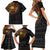 Cameroon Family Matching Short Sleeve Bodycon Dress and Hawaiian Shirt African Tribal Pattern