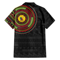 Cameroon Family Matching Short Sleeve Bodycon Dress and Hawaiian Shirt African Tribal Pattern