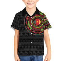 Cameroon Family Matching Summer Maxi Dress and Hawaiian Shirt African Tribal Pattern