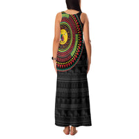 Cameroon Family Matching Tank Maxi Dress and Hawaiian Shirt African Tribal Pattern