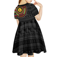 Cameroon Kid Short Sleeve Dress African Tribal Pattern