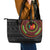 Cameroon Leather Tote Bag African Tribal Pattern