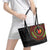 Cameroon Leather Tote Bag African Tribal Pattern