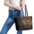Cameroon Leather Tote Bag African Tribal Pattern