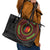 Cameroon Leather Tote Bag African Tribal Pattern