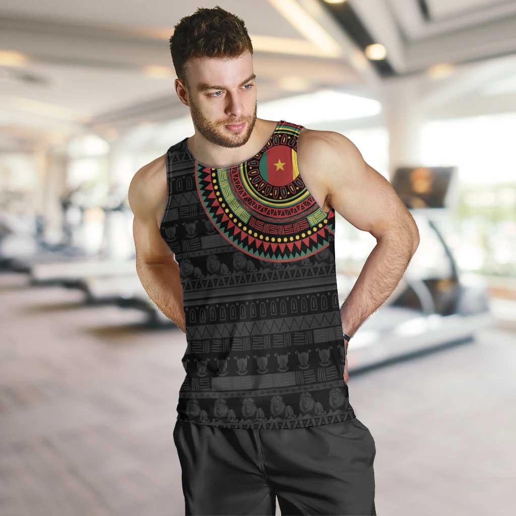Cameroon Men Tank Top African Tribal Pattern