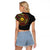 Cameroon Raglan Cropped T Shirt African Tribal Pattern