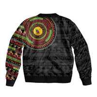 Cameroon Sleeve Zip Bomber Jacket African Tribal Pattern