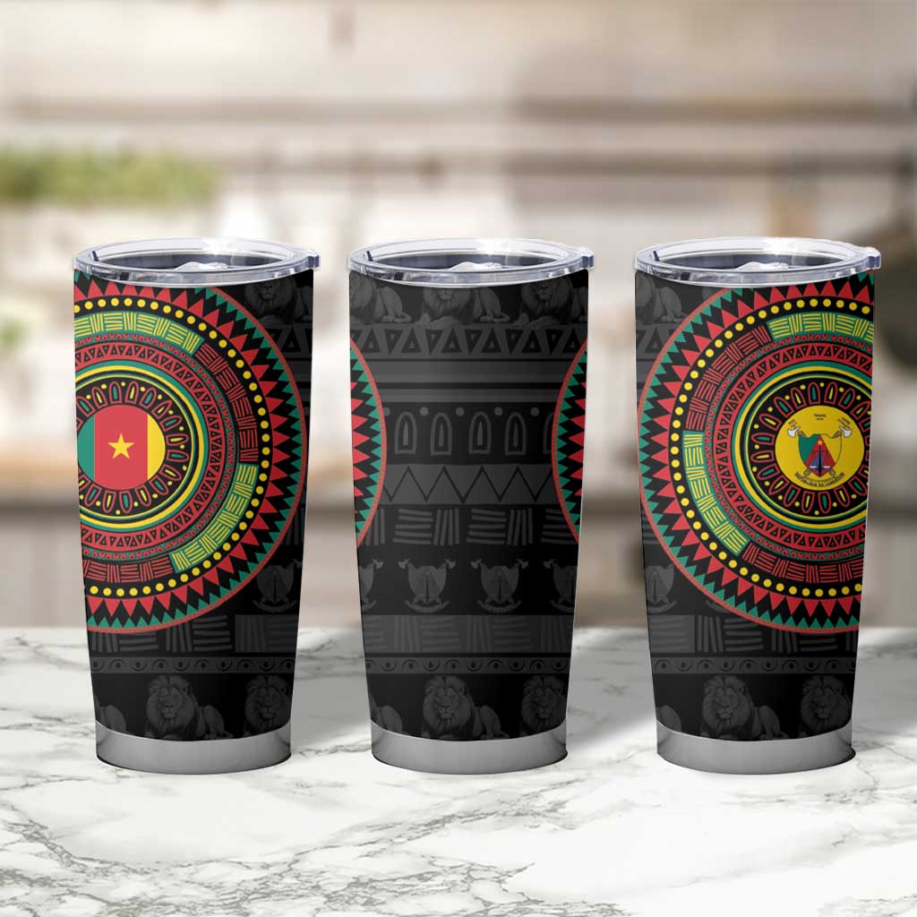 Cameroon Tumbler Cup African Tribal Pattern