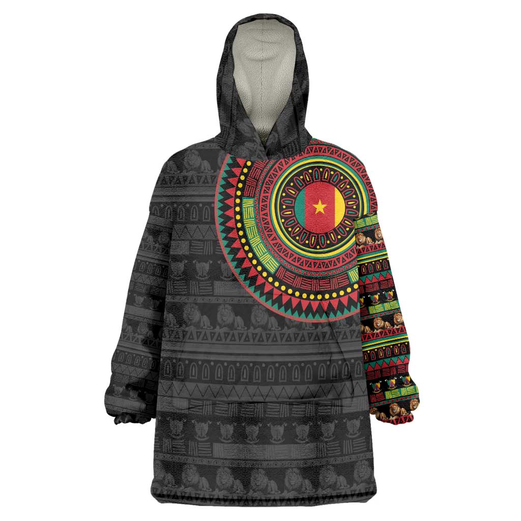 Cameroon Wearable Blanket Hoodie African Tribal Pattern