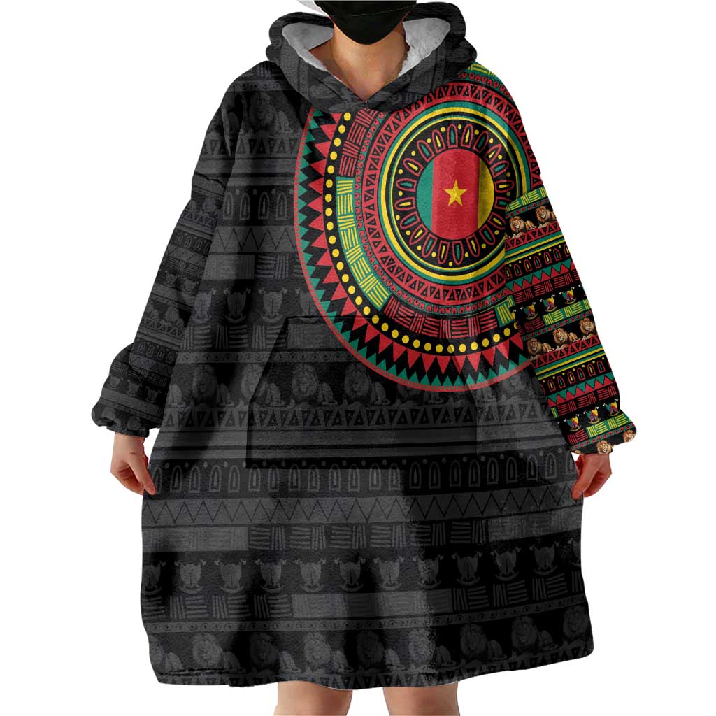 Cameroon Wearable Blanket Hoodie African Tribal Pattern
