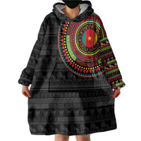 Cameroon Wearable Blanket Hoodie African Tribal Pattern