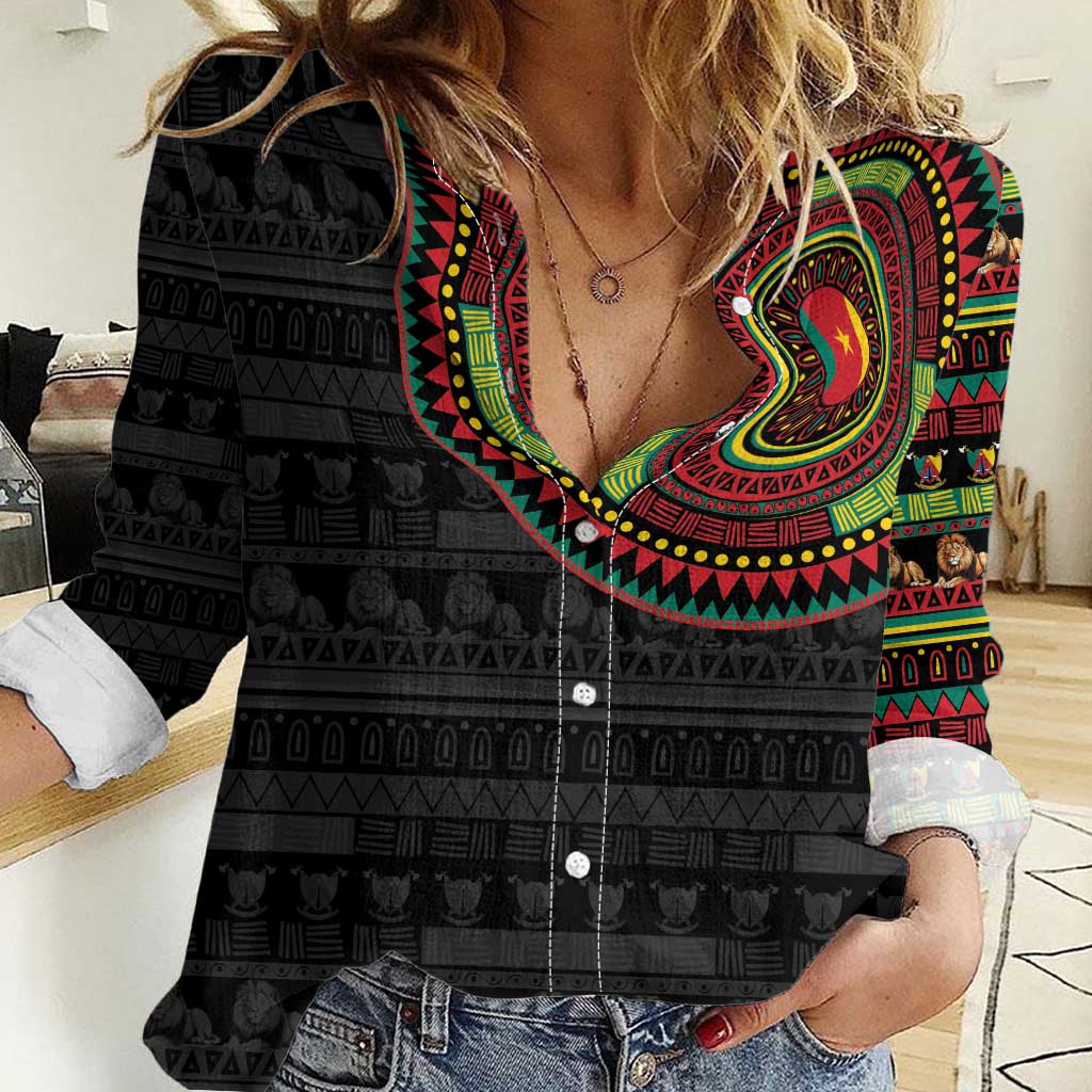 Cameroon Women Casual Shirt African Tribal Pattern