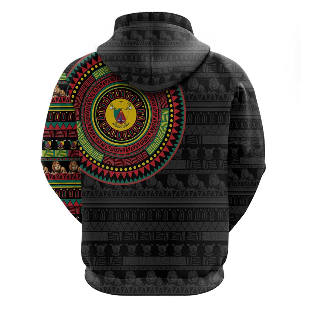 Cameroon Zip Hoodie African Tribal Pattern