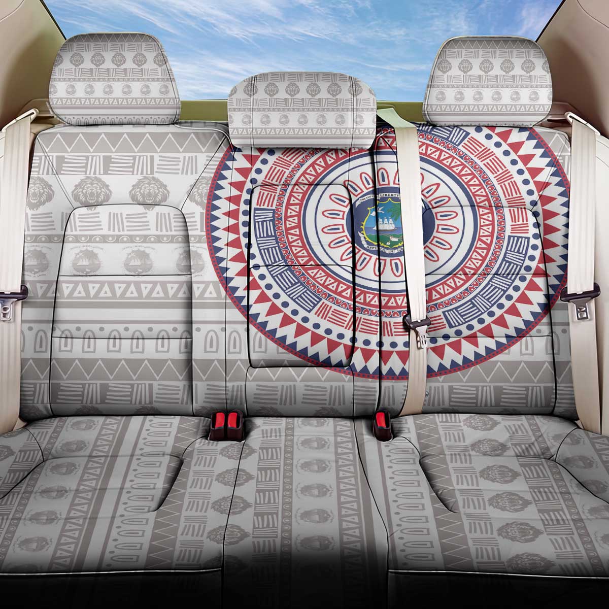 Liberia Back Car Seat Cover African Tribal Pattern