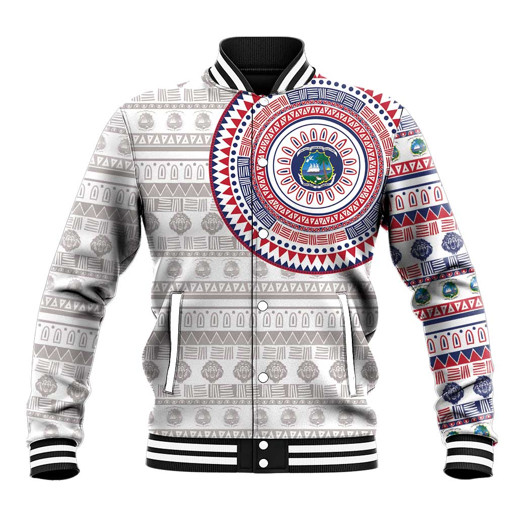 Liberia Baseball Jacket African Tribal Pattern