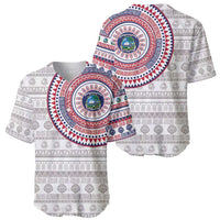 Liberia Baseball Jersey African Tribal Pattern