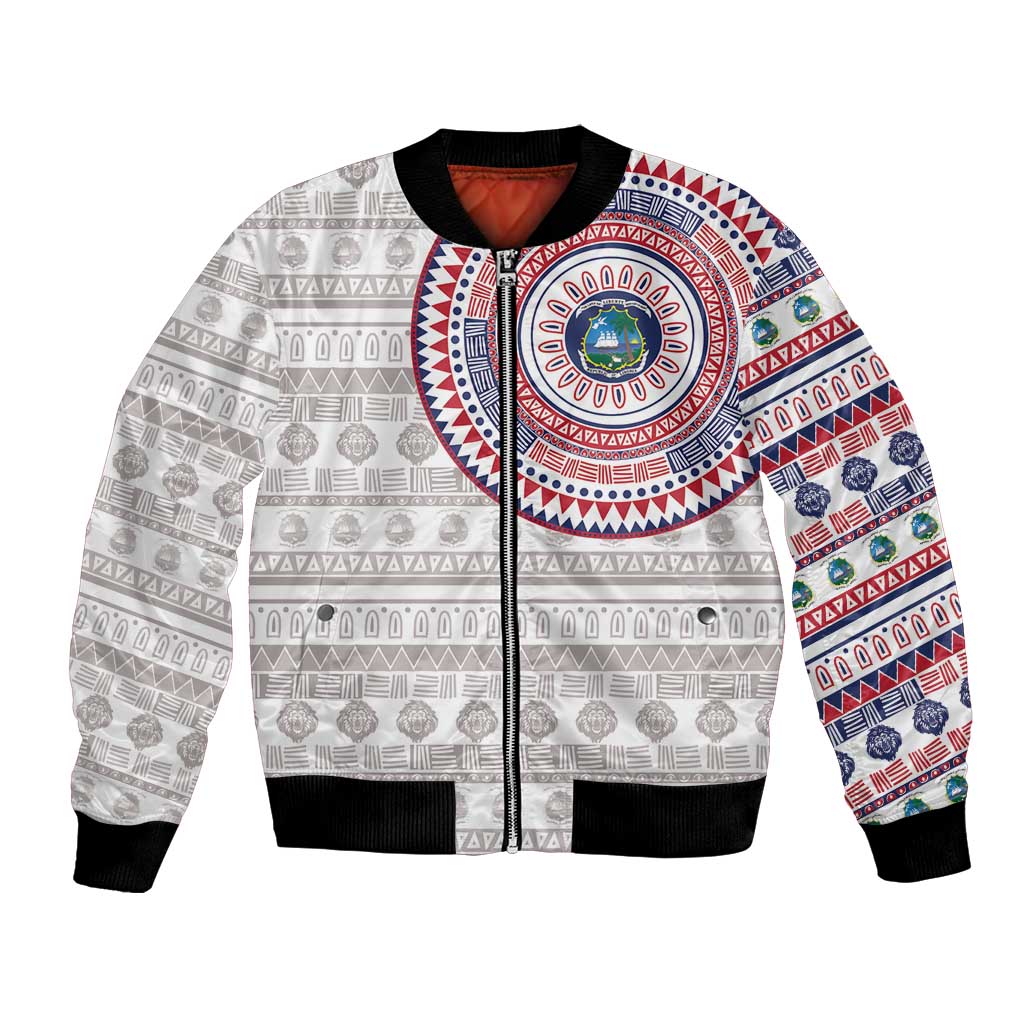 Liberia Bomber Jacket African Tribal Pattern
