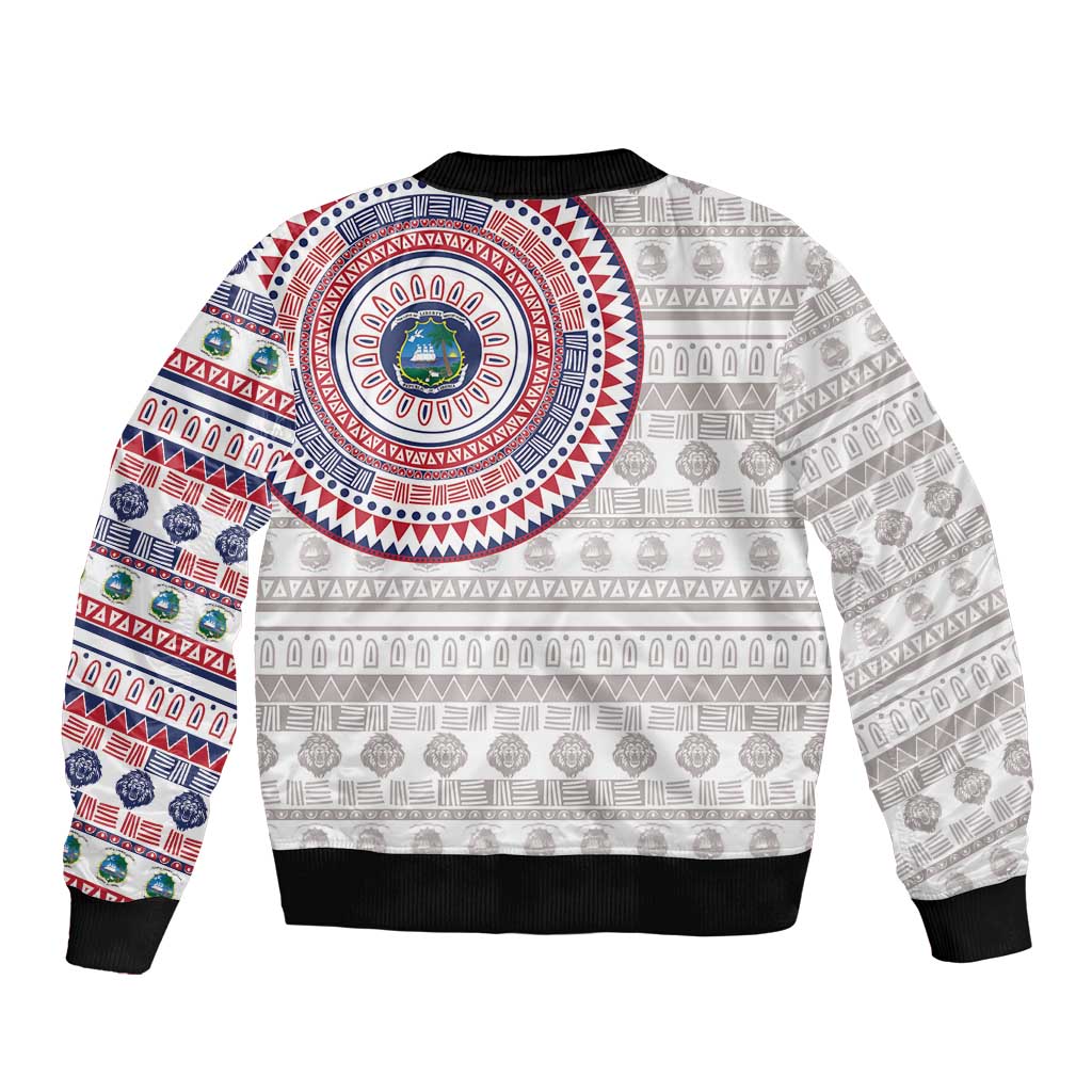 Liberia Bomber Jacket African Tribal Pattern