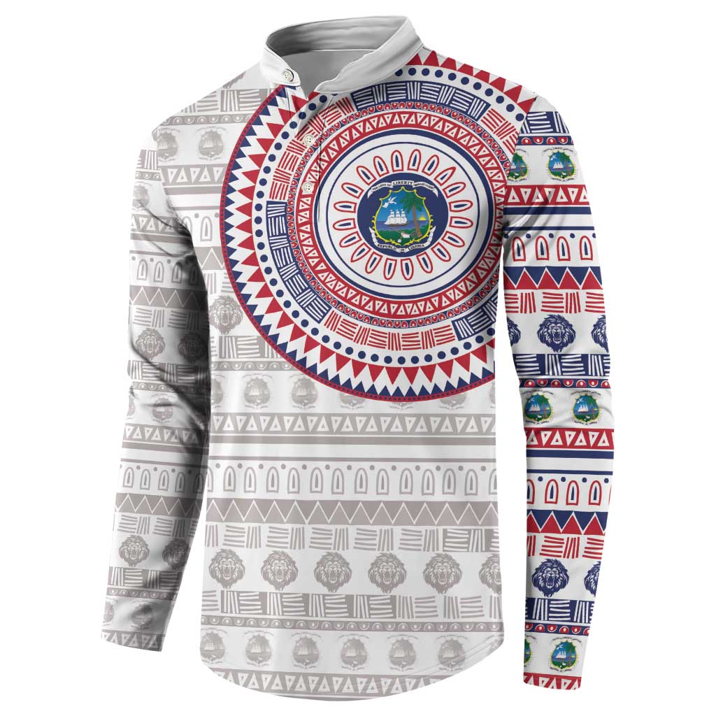 Liberia Button Sweatshirt African Tribal Pattern