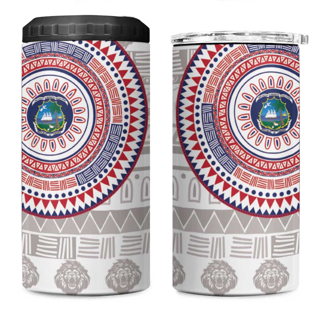 Liberia 4 in 1 Can Cooler Tumbler African Tribal Pattern