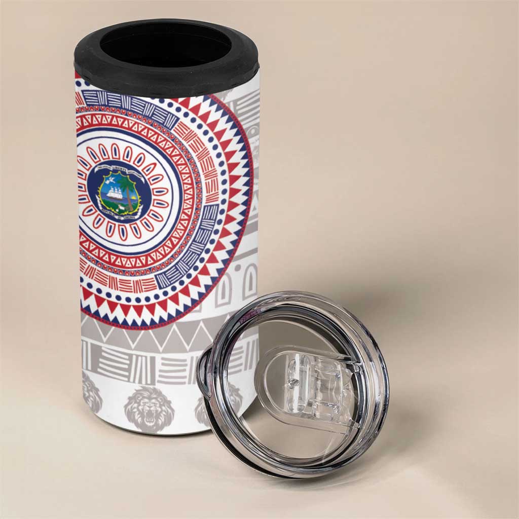 Liberia 4 in 1 Can Cooler Tumbler African Tribal Pattern