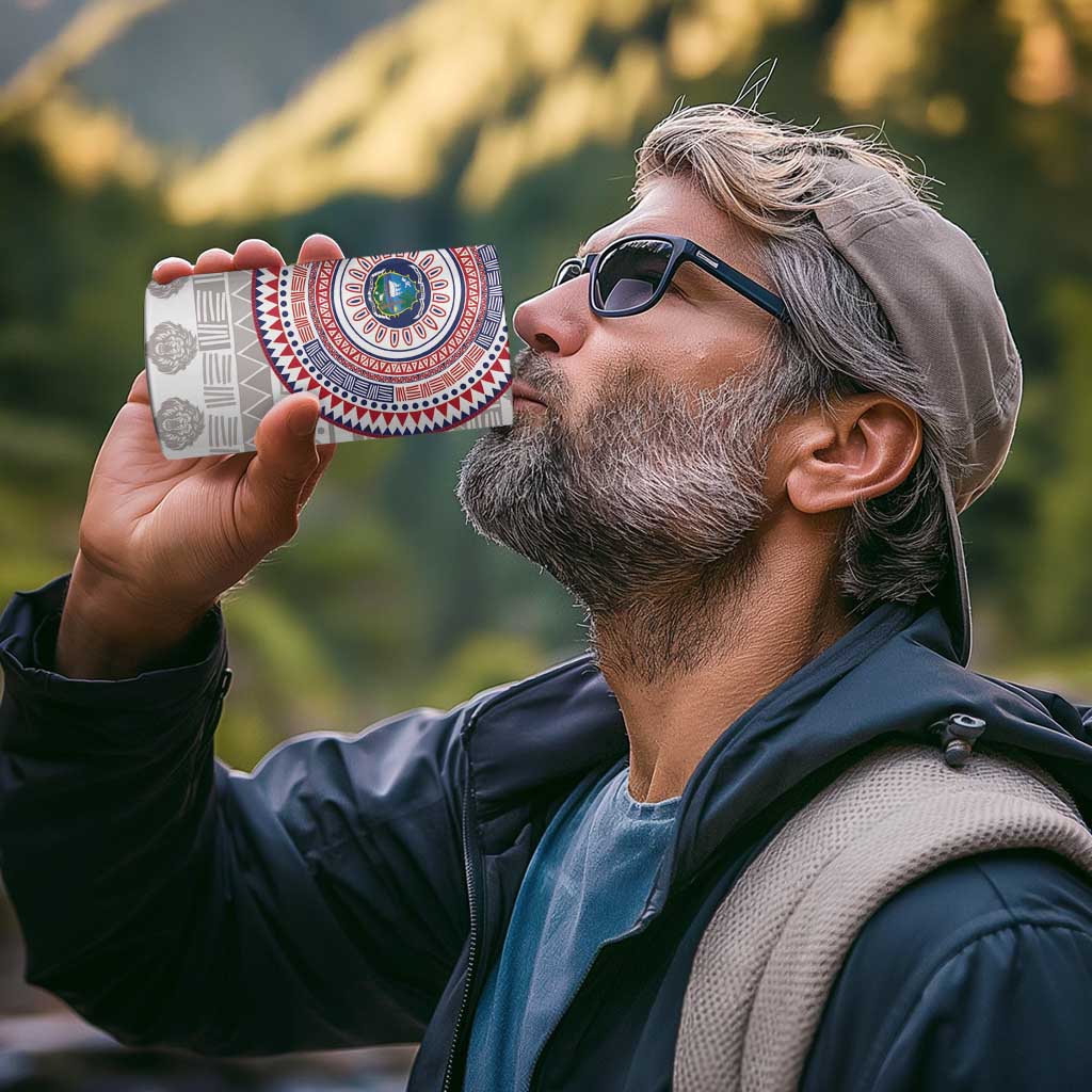 Liberia 4 in 1 Can Cooler Tumbler African Tribal Pattern