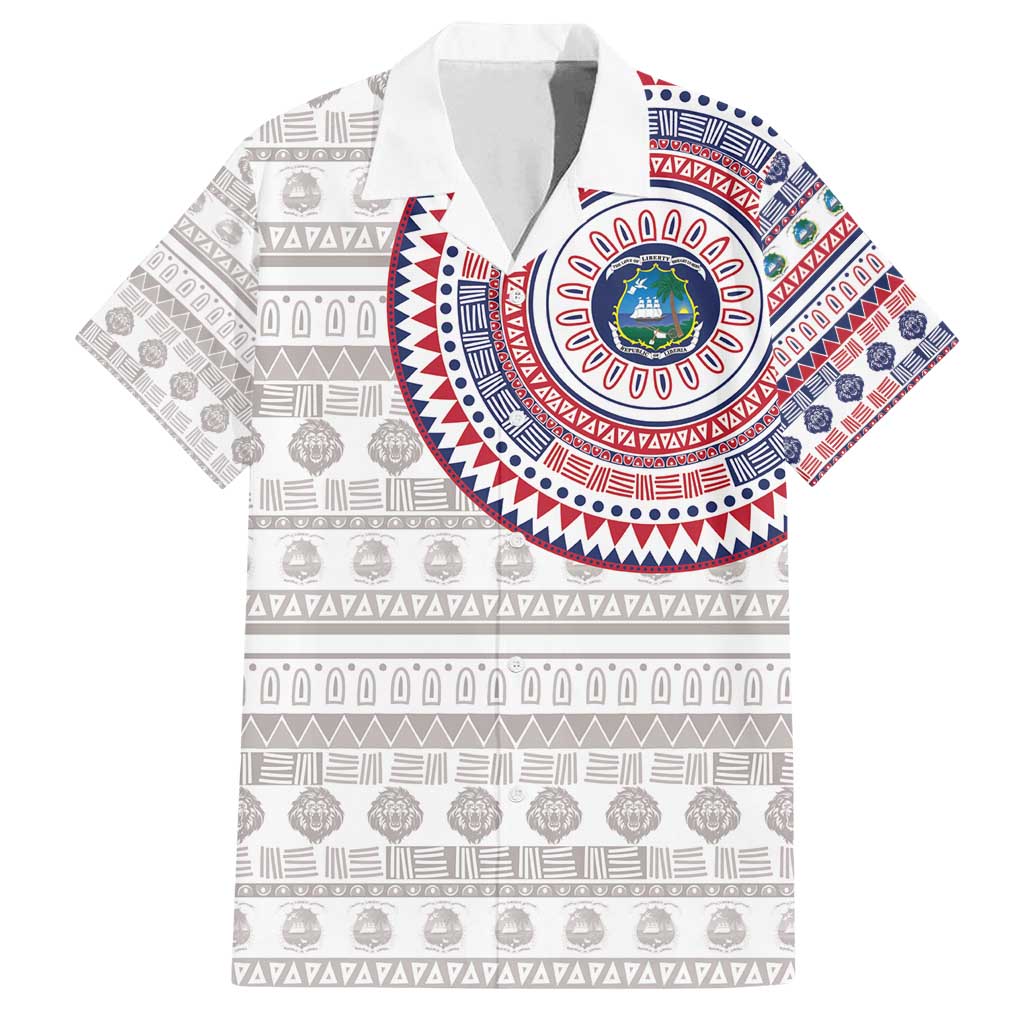 Liberia Family Matching Long Sleeve Bodycon Dress and Hawaiian Shirt African Tribal Pattern