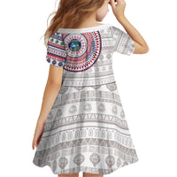 Liberia Family Matching Off The Shoulder Long Sleeve Dress and Hawaiian Shirt African Tribal Pattern