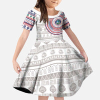 Liberia Family Matching Off Shoulder Maxi Dress and Hawaiian Shirt African Tribal Pattern