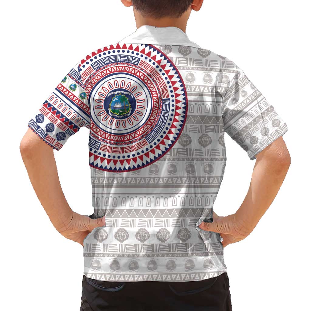 Liberia Family Matching Puletasi and Hawaiian Shirt African Tribal Pattern