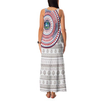 Liberia Family Matching Tank Maxi Dress and Hawaiian Shirt African Tribal Pattern