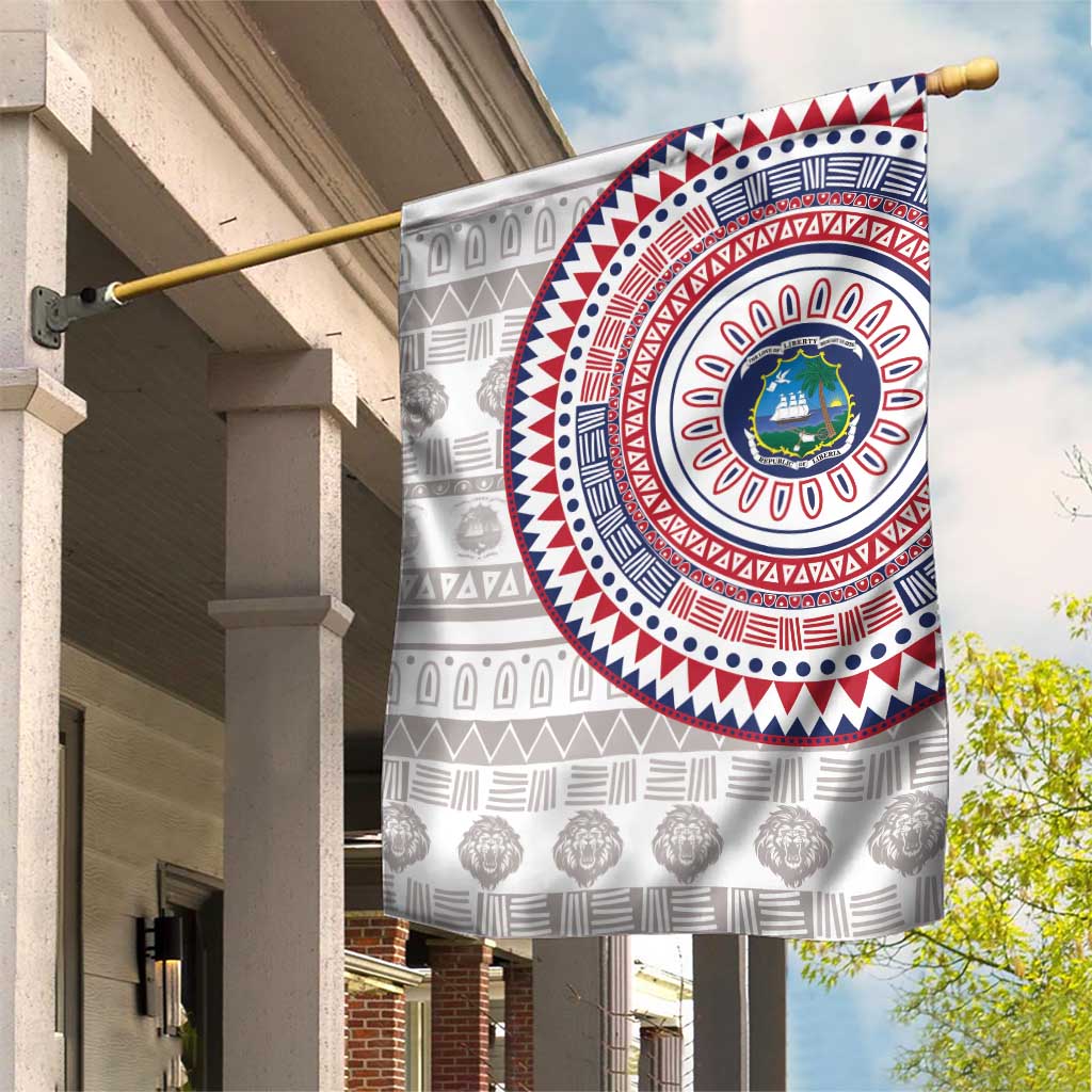 Liberia Garden Flag African Tribal Pattern