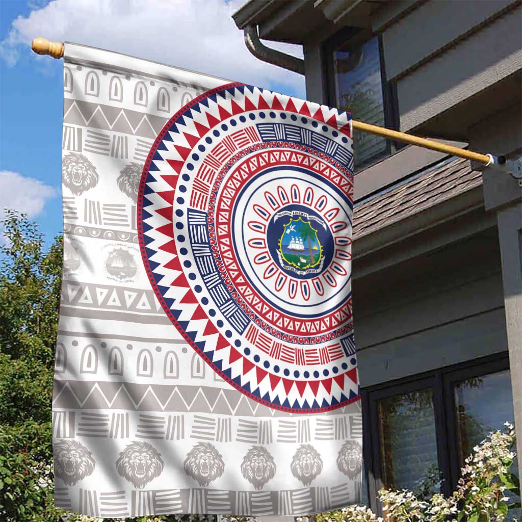 Liberia Garden Flag African Tribal Pattern