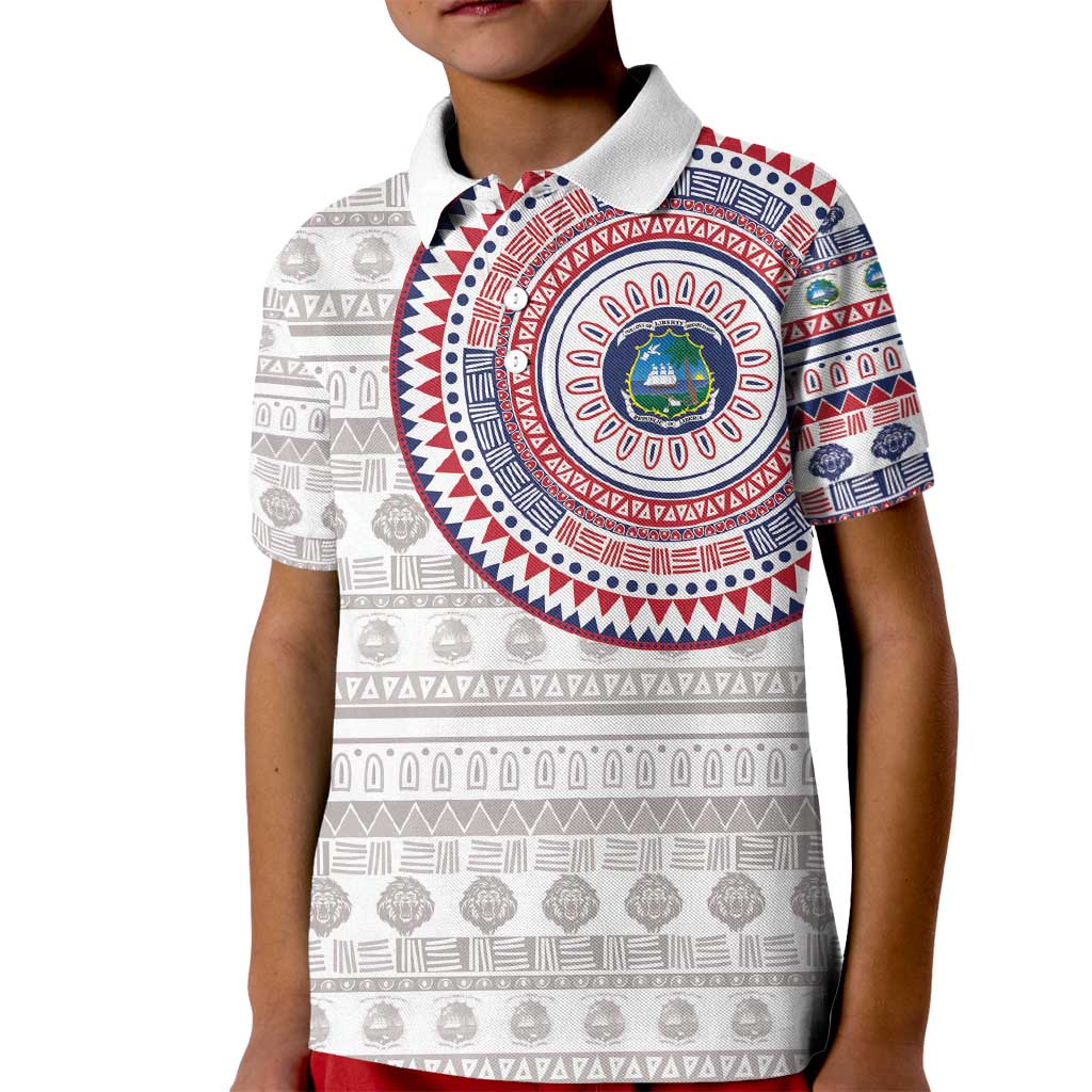 Liberia Kid Polo Shirt African Tribal Pattern