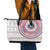 Liberia Leather Tote Bag African Tribal Pattern